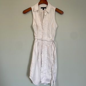 BR White sleeveless shirtdress 2